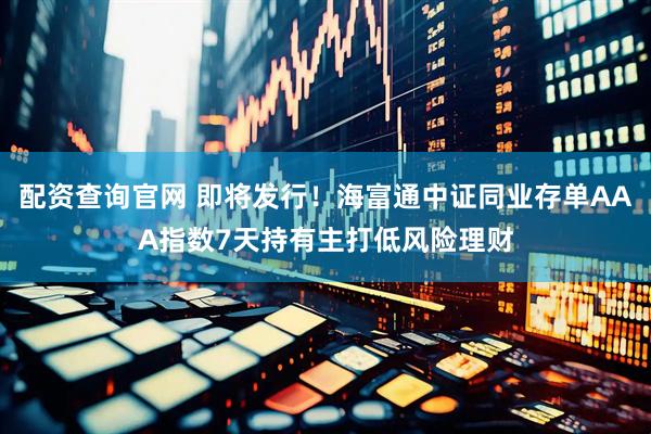 配资查询官网 即将发行！海富通中证同业存单AAA指数7天持有主打低风险理财
