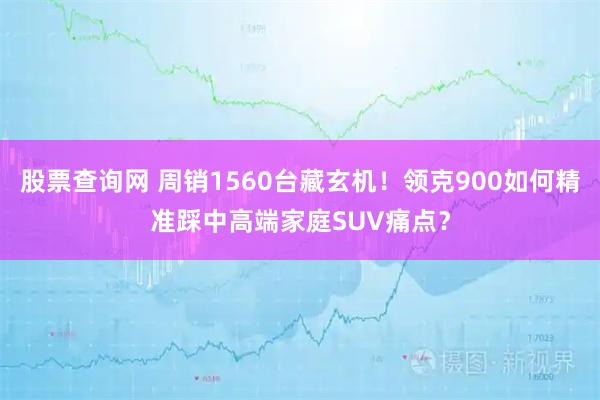 股票查询网 周销1560台藏玄机！领克900如何精准踩中高端家庭SUV痛点？
